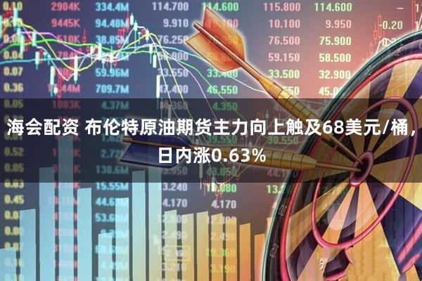 海会配资 布伦特原油期货主力向上触及68美元/桶，日内涨0.63%